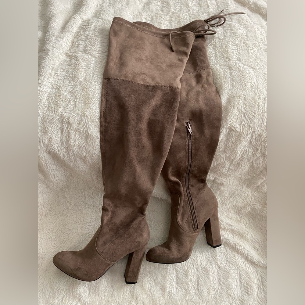 Over the knee heeled boots